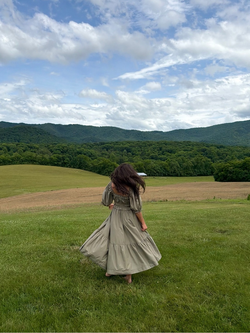 worth collective maxi olive green dress